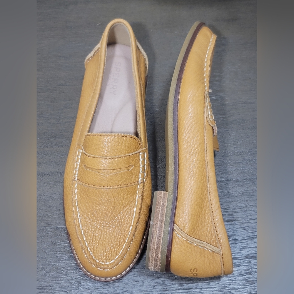 Sperry Tan Leather Loafers - Picture 7 of 8